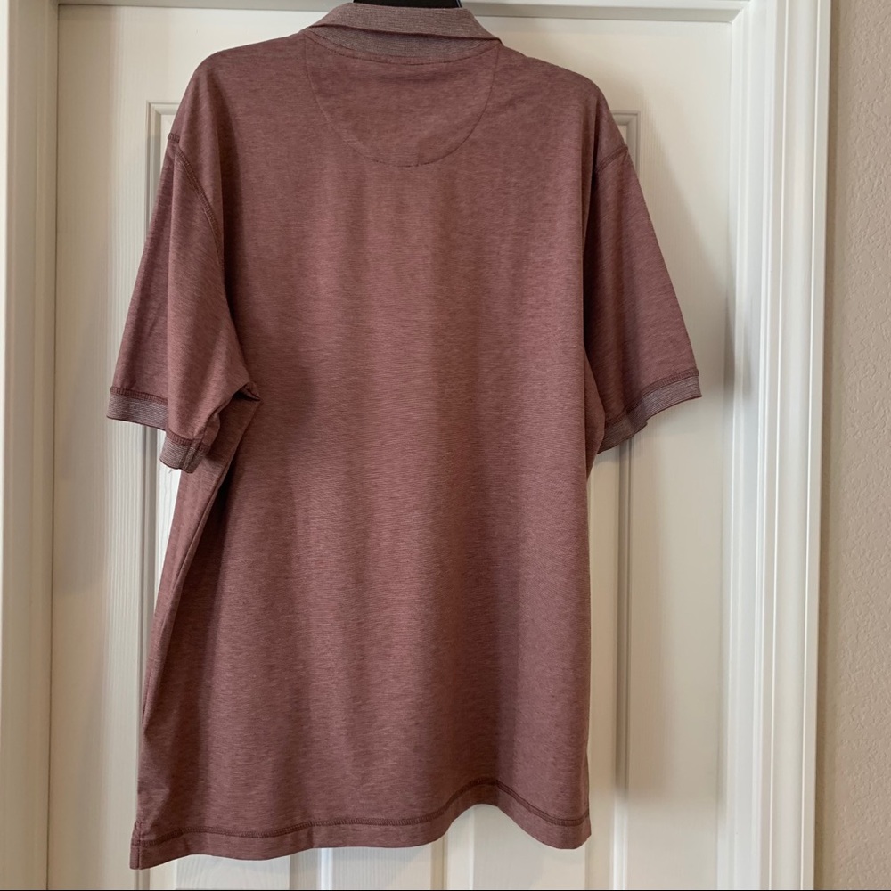 NWT XXL Weatherproof Vintage Red Microstripe Polo - Picture 11 of 11